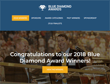 Tablet Screenshot of bluediamondawards.com